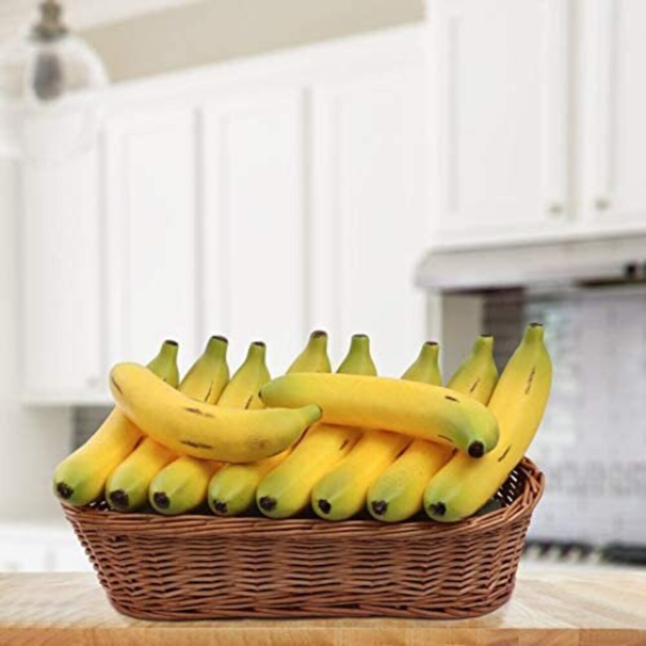 Set of 12 Real Touch Artificial Bananas - Add a Touch of Nature to Your Home Decor